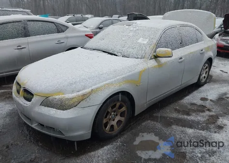 2004 BMW 525I из США, поврежденный, VIN WBANA53564B848575